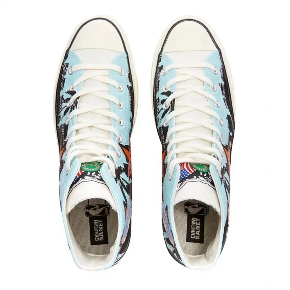 NIB CONVERSE X CHINATOWN MARKET COLAB LAKERS CHUCKS - Picture 3 of 7